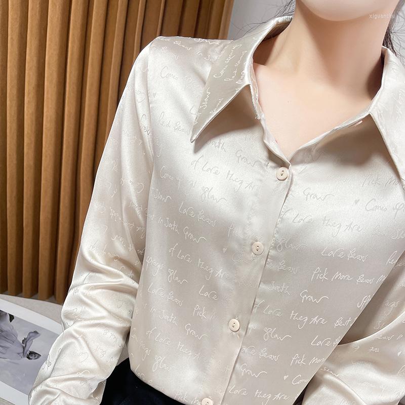 Ethnic Clothing 2023 Spring And Summer High-Eend Silk Letter Jacquard Shirt Women's Fashion Light Luxury Cardigan Top. Acetate Satin
Ethnic Clothing 2023 Spring And Summer High-Eend Silk Letter Jacquard Shirt Women's Fashion Light Luxury Cardigan Top. Acetate Satin