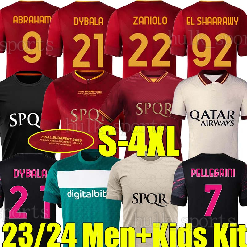 XXXL 4XL 23/24 romas DYBALA Soccer Jerseys 2023 Final maglia Pellegrini belotti CELIK Abraham 2024 Legacy Football shirts MANCINI KUMBULLA men kids kit fans player, 23-24 home player
XXXL 4XL 23/24 romas DYBALA Soccer Jerseys 2023 Final maglia Pellegrini belotti CELIK Abraham 2024 Legacy Football shirts MANCINI KUMBULLA men kids kit fans player, 23-24 home player