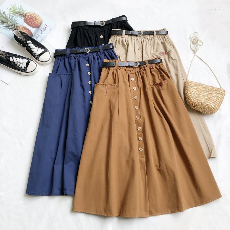 Skirts Autumn 2023 Korean Casual Cotton Loose Mini Skirt Women's Button Pocket Belt A-line High Waist Slit Versatile Tide, Black
Skirts Autumn 2023 Korean Casual Cotton Loose Mini Skirt Women's Button Pocket Belt A-line High Waist Slit Versatile Tide, Black