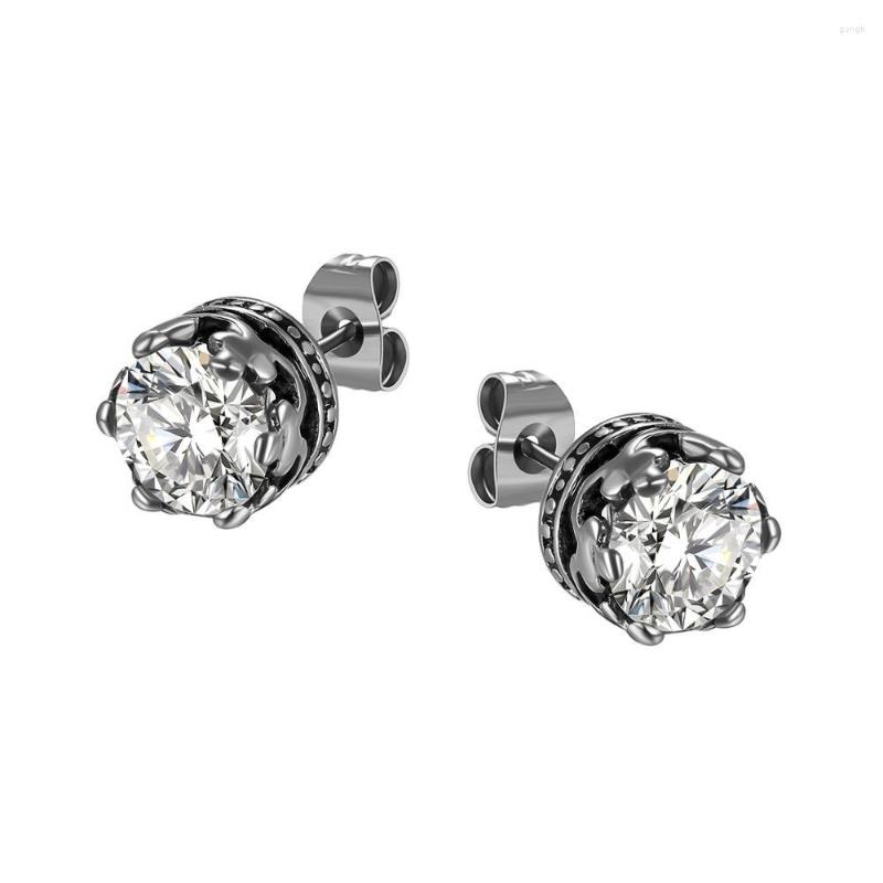 Stud Earrings Vintage Fashion Stainless Steel Earring For Men With Black Cubic Zirconia Royal Crown & Silver Colour
Stud Earrings Vintage Fashion Stainless Steel Earring For Men With Black Cubic Zirconia Royal Crown & Silver Colour