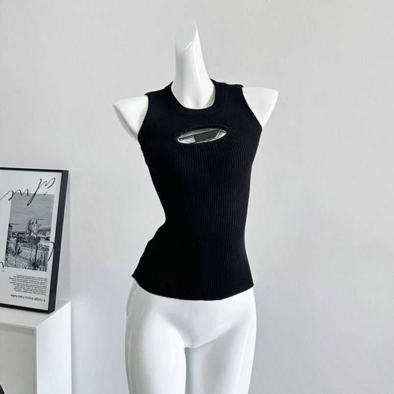 Cropped Top Knit Tank Designer Diesel T-shirt Hollow Out Tee Womens Knits Women Tops Sexy Sleeveless Yoga Summer Tees Vests 2sv8w, Brown
Cropped Top Knit Tank Designer Diesel T-shirt Hollow Out Tee Womens Knits Women Tops Sexy Sleeveless Yoga Summer Tees Vests 2sv8w, Brown