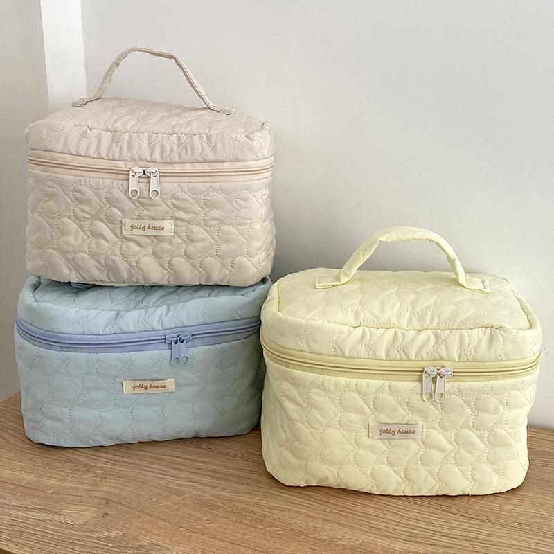 Cosmetic Bags Cute Quilting Cotton Makeup Bag Women Zipper Organizer Female Cloth Handbag Box Shape Portable Toiletry Case For Girls, Pink
Cosmetic Bags Cute Quilting Cotton Makeup Bag Women Zipper Organizer Female Cloth Handbag Box Shape Portable Toiletry Case For Girls, Pink