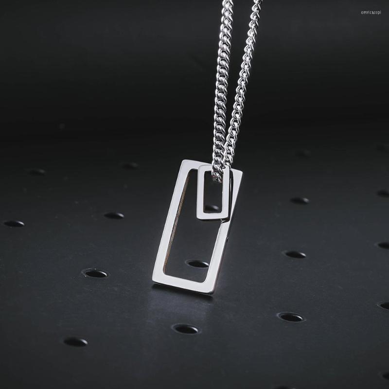 Pendant Necklaces Simple Style Fashion Men Long Necklace Trend Geometric Square Fine Polished Titanium Steel Sweater For And Women
Pendant Necklaces Simple Style Fashion Men Long Necklace Trend Geometric Square Fine Polished Titanium Steel Sweater For And Women