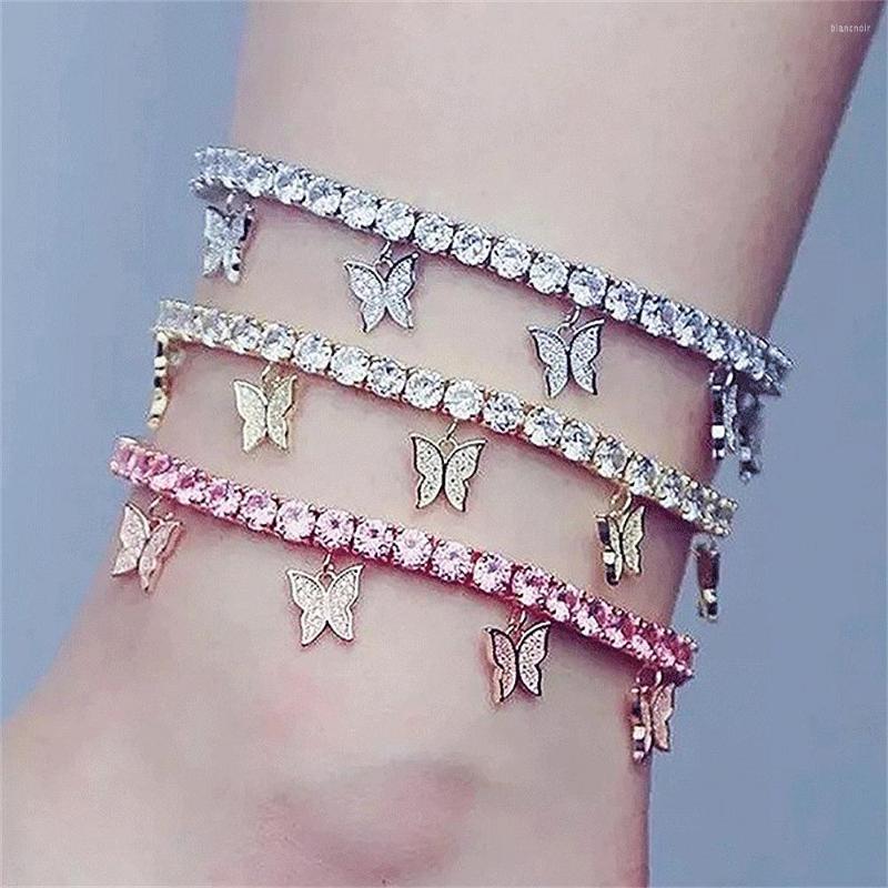 Anklets Fashion Butterfly Pendant Anklet Bracelet For Women Rhinestone Tennis Chain Foot Summer Beach Barefoot Jewelry
Anklets Fashion Butterfly Pendant Anklet Bracelet For Women Rhinestone Tennis Chain Foot Summer Beach Barefoot Jewelry