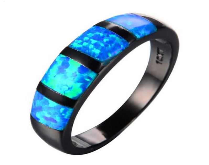 Round Blue Fire Opal Ring Black Gold Filled Vintage Wedding Rings For Women Bague Femme Fashion Jewelry Gift2538623 
Round Blue Fire Opal Ring Black Gold Filled Vintage Wedding Rings For Women Bague Femme Fashion Jewelry Gift2538623