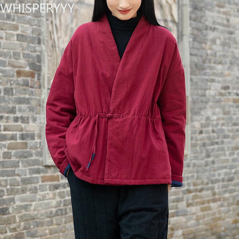 Ethnic Clothing Chinese-style Literary Retro Cotton Linen Women Padded Jacket Autumn Winter Warm Short Tang Suit Coat Tradition
Ethnic Clothing Chinese-style Literary Retro Cotton Linen Women Padded Jacket Autumn Winter Warm Short Tang Suit Coat Tradition