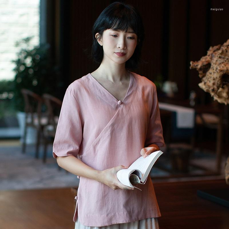 Ethnic Clothing 2023 Woman Traditional Chinese Top Retro Solid Color Hanfu Women Tops Elegant Oriental Tang Suit Blouse 30842
Ethnic Clothing 2023 Woman Traditional Chinese Top Retro Solid Color Hanfu Women Tops Elegant Oriental Tang Suit Blouse 30842