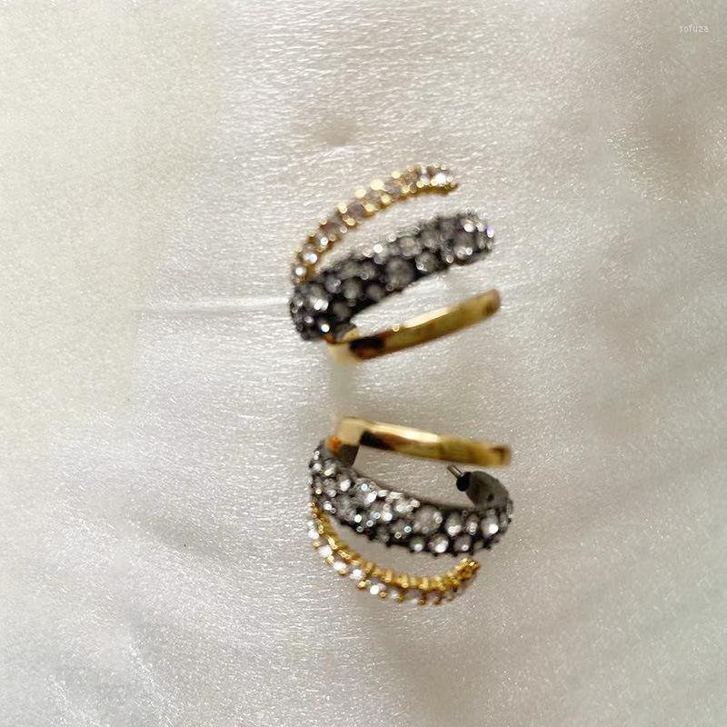 Stud Earrings European And American Retro Black Zircon C-Shaped Curved Jewelry For Woman 2023 Trend
Stud Earrings European And American Retro Black Zircon C-Shaped Curved Jewelry For Woman 2023 Trend