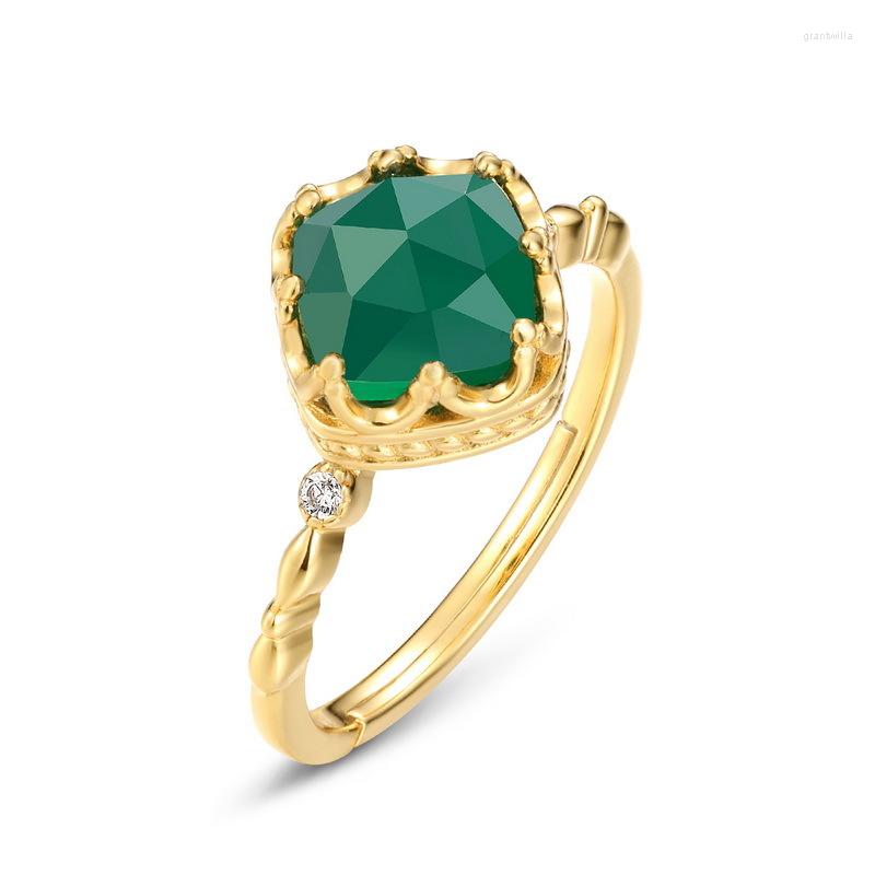 Cluster Rings Green Onyx Jade Ring Adjustbale 925 Love Couple Anillos Mujer Ringe Women Gold Bague Femme
Cluster Rings Green Onyx Jade Ring Adjustbale 925 Love Couple Anillos Mujer Ringe Women Gold Bague Femme