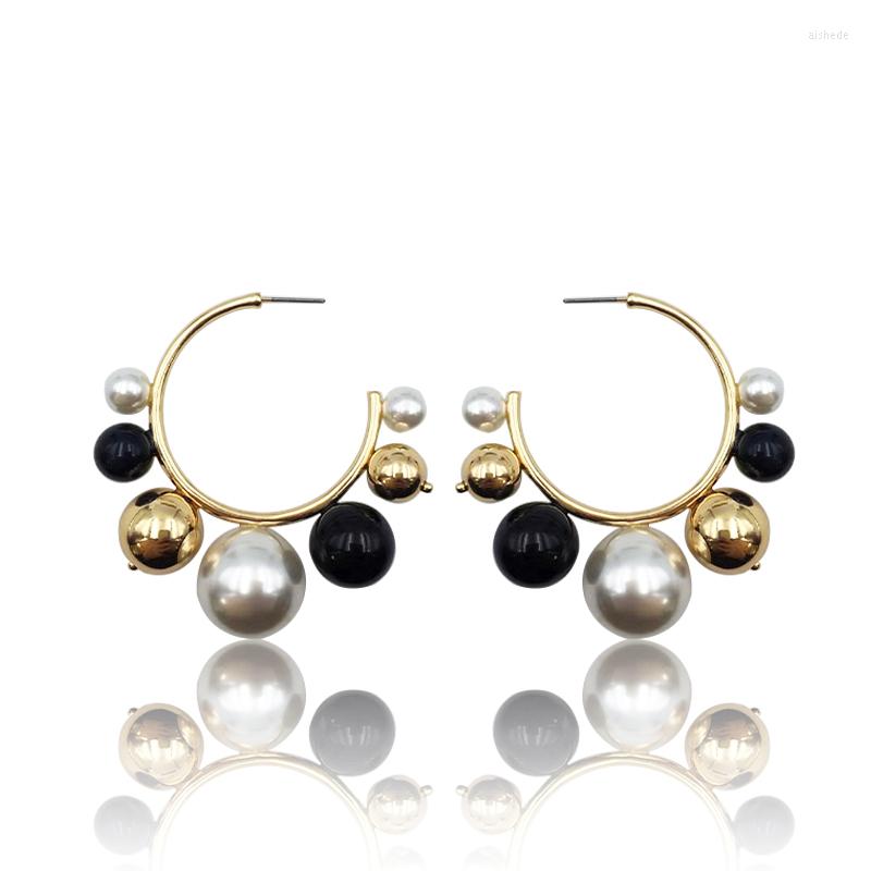 Hoop Earrings Trendy Pearl Big Circle For Women Party Delicate Shiny CCB Gold-plated Pendant Earring Gifts Fashion Jewelry
Hoop Earrings Trendy Pearl Big Circle For Women Party Delicate Shiny CCB Gold-plated Pendant Earring Gifts Fashion Jewelry