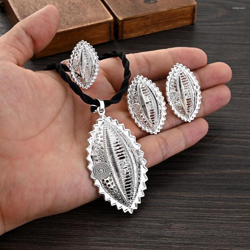Necklace Earrings Set Ethiopian Silver Plated Bridal Ring Gifts Wedding Jewellery For Women, Picture shown
Necklace Earrings Set Ethiopian Silver Plated Bridal Ring Gifts Wedding Jewellery For Women, Picture shown