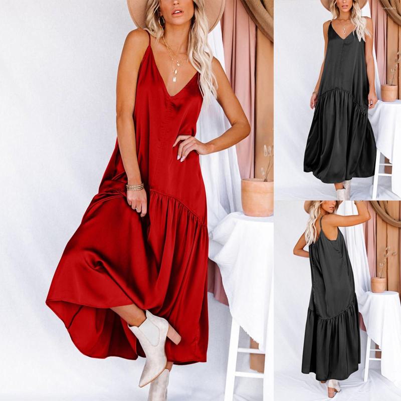 Casual Dresses Elegant Party For Women 2023 Fashion Swing Sleeveless Satin Suspender Sexy V-neck Dress Luxury Wedding Evening, Black
Casual Dresses Elegant Party For Women 2023 Fashion Swing Sleeveless Satin Suspender Sexy V-neck Dress Luxury Wedding Evening, Black