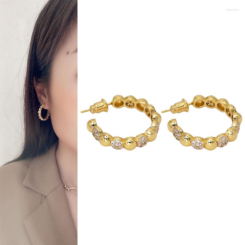Hoop Earrings Luxury Quality Fashion C Shape Zircon Round Gold Plated Exquisite Ear Charm Accessories For Women
Hoop Earrings Luxury Quality Fashion C Shape Zircon Round Gold Plated Exquisite Ear Charm Accessories For Women