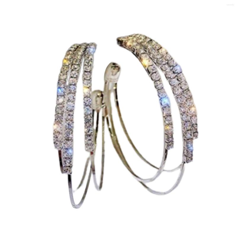 Hoop Earrings Women's 3-layer Large Sparkling Rhinestones 3-rings For Banquet Travel Wedding Decoration
Hoop Earrings Women's 3-layer Large Sparkling Rhinestones 3-rings For Banquet Travel Wedding Decoration