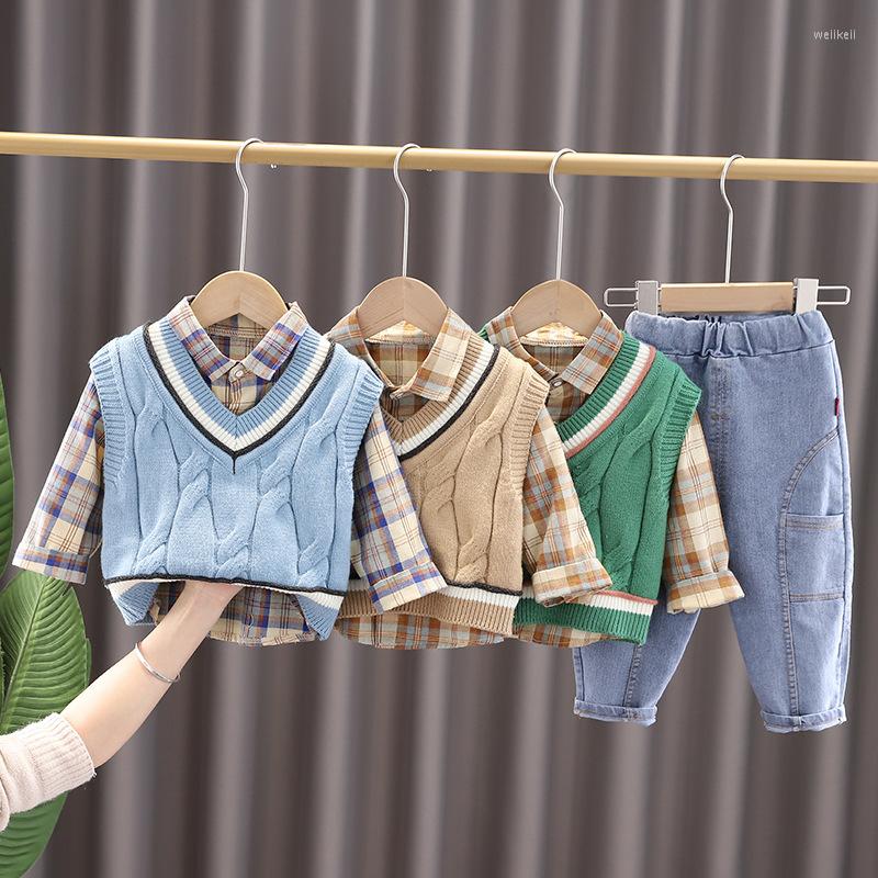 Clothing Sets 0-5Y Baby Boy Clothes Fashion Autumn Winter Cotton Suit Sweater Vest Long Shirt Jeans 3pcs Set Casual Wear, Picture color
Clothing Sets 0-5Y Baby Boy Clothes Fashion Autumn Winter Cotton Suit Sweater Vest Long Shirt Jeans 3pcs Set Casual Wear, Picture color