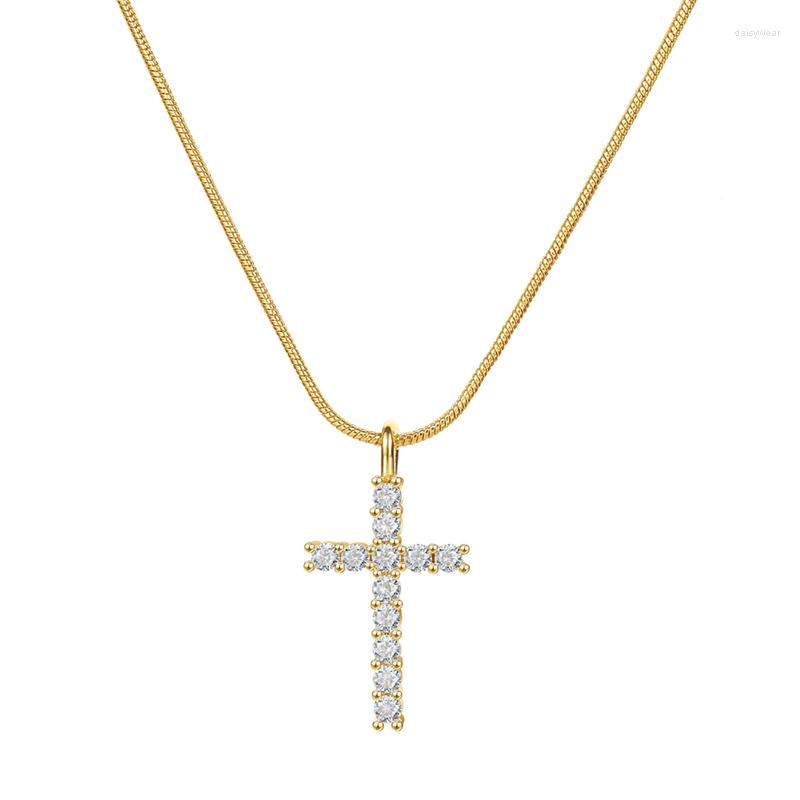 Pendant Necklaces IFKM Fashion Female Cross Pendants Drop Gold Color Crystal Necklace Jewelry For Men/Women 2023 Gift
Pendant Necklaces IFKM Fashion Female Cross Pendants Drop Gold Color Crystal Necklace Jewelry For Men/Women 2023 Gift