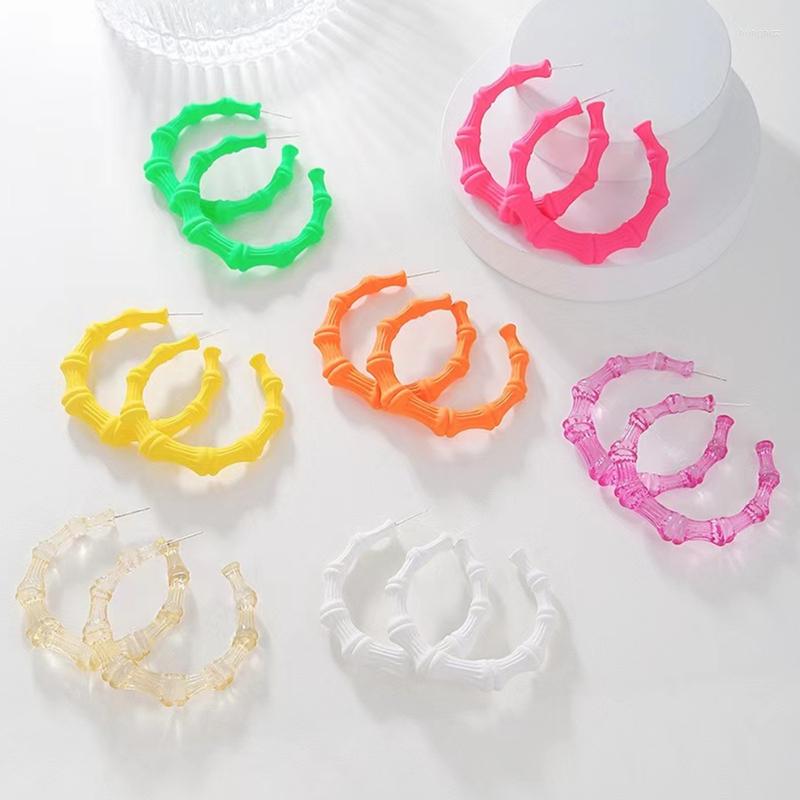 Hoop Earrings European Style Fashion Ear Ring Colorful Spray Paint Bamboo Joint Punk Ladylike Noble Temperament
Hoop Earrings European Style Fashion Ear Ring Colorful Spray Paint Bamboo Joint Punk Ladylike Noble Temperament