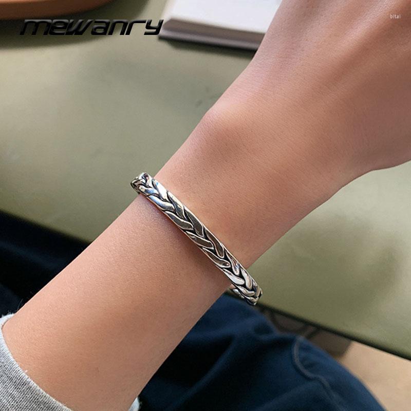 Link Bracelets Mewanry Silver Color Bracelet For Women Trend Vintage Couples Simple Weave Pattern Jewelry Birthday Gifts Wholesale
Link Bracelets Mewanry Silver Color Bracelet For Women Trend Vintage Couples Simple Weave Pattern Jewelry Birthday Gifts Wholesale