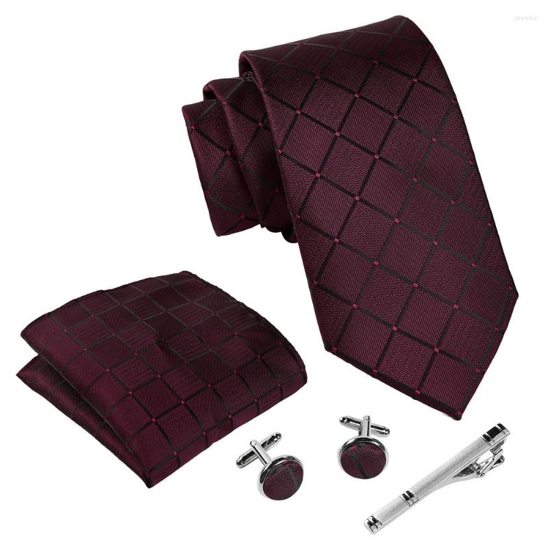 Bow Ties Ikepeibao Classic Wine Checked Plaid Men Vintage Necktie Sets With Hankie Metal Cufflinks And Clip Set St. Valentine's Day Work
Bow Ties Ikepeibao Classic Wine Checked Plaid Men Vintage Necktie Sets With Hankie Metal Cufflinks And Clip Set St. Valentine's Day Work
