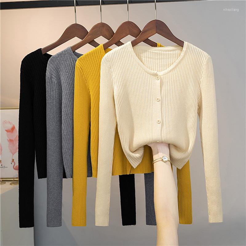 Women's Knits Elegant Solid Long Sleeve Women Casual Korean Style Button Office Lady Black Tee Cardigan Clothes Female Vintage Ropa Mujer
Women's Knits Elegant Solid Long Sleeve Women Casual Korean Style Button Office Lady Black Tee Cardigan Clothes Female Vintage Ropa Mujer