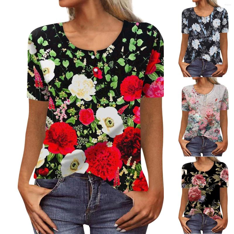 Women' T Shirts Women' Button V-Neck Fashion Print Short Sleeve Retro T-Shirt Top Casual Tops Oversized Tshirts Roupas Para Mulheres, Blue
Women' T Shirts Women' Button V-Neck Fashion Print Short Sleeve Retro T-Shirt Top Casual Tops Oversized Tshirts Roupas Para Mulheres, Blue