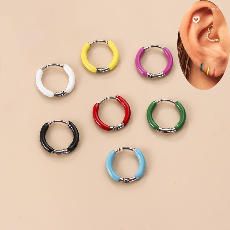 Hoop Earrings Woman's Stainless Steel Neon Huggies Earring Enamel Dripping Oil Cartilage Round For Wedding Birthday Gift
Hoop Earrings Woman's Stainless Steel Neon Huggies Earring Enamel Dripping Oil Cartilage Round For Wedding Birthday Gift
