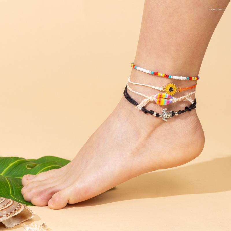 Anklets Simple Daisy Sun Flower Female Anklet Barefoot Sandal Multilayer Rainbow Shell Jewelry On Foot Ankle Bracelets For Women
Anklets Simple Daisy Sun Flower Female Anklet Barefoot Sandal Multilayer Rainbow Shell Jewelry On Foot Ankle Bracelets For Women