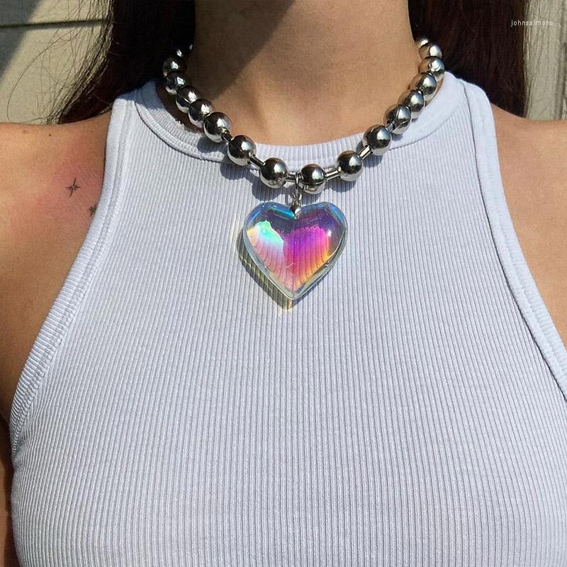 Pendant Necklaces Hip Hop Minimalist Colorful Glass Love Heart For Women Aesthetic Beads Chains Short Choker Girls Party Jewelry
Pendant Necklaces Hip Hop Minimalist Colorful Glass Love Heart For Women Aesthetic Beads Chains Short Choker Girls Party Jewelry