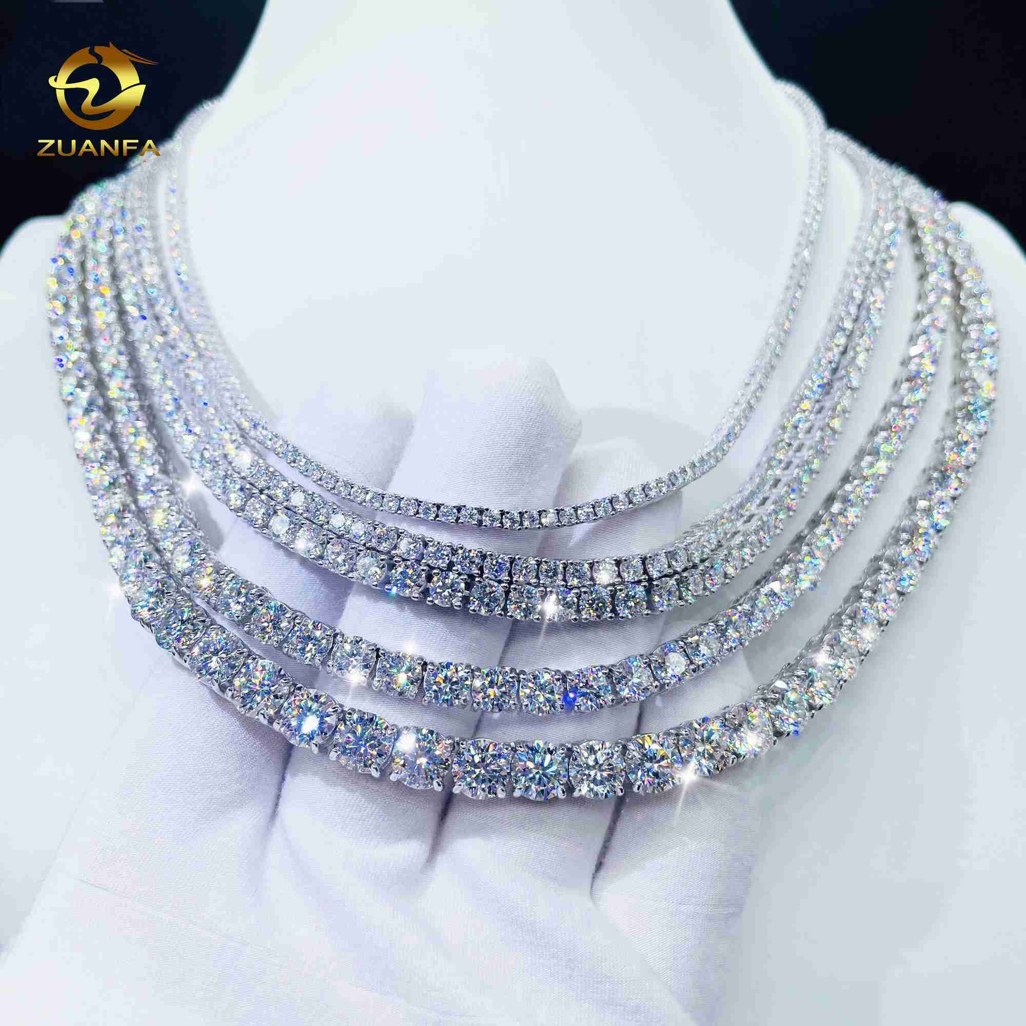 Necklace Tennis Chain moissanite chain tennis bracelet pass diamond tester tennis 925 Sterling silver
