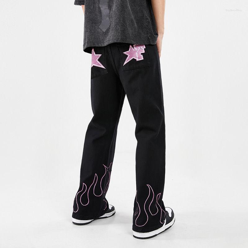 Men' Jeans Men' Letter Flame Print Y2k Women High Street American Vintage Hip Hop Loose Straight Fashion Denim Pants Unisex Trousers, White
Men' Jeans Men' Letter Flame Print Y2k Women High Street American Vintage Hip Hop Loose Straight Fashion Denim Pants Unisex Trousers, White