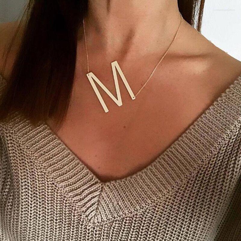 Pendant Necklaces Europe And America Vintage Large Initial Letter Name Necklace For Women Gold Color A-Z Fashion Jewelry
Pendant Necklaces Europe And America Vintage Large Initial Letter Name Necklace For Women Gold Color A-Z Fashion Jewelry