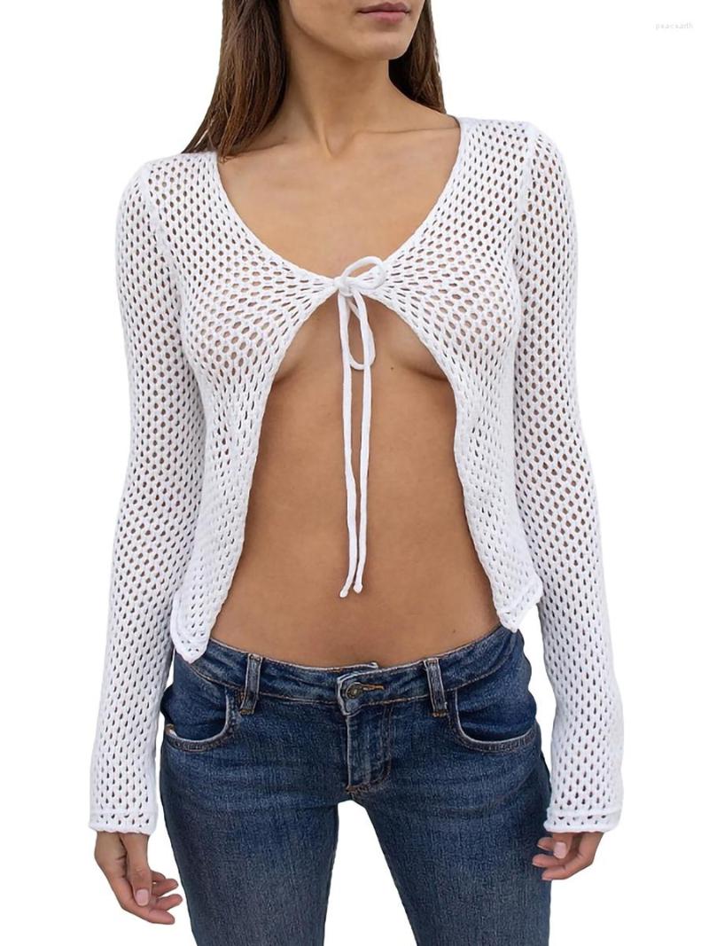 Women's Knits Women Cutout Crochet Knit Top Long Sleeve Drawstring Hollow Out Open Front Shrug Cardigan Blouse Cover Up, A-white
Women's Knits Women Cutout Crochet Knit Top Long Sleeve Drawstring Hollow Out Open Front Shrug Cardigan Blouse Cover Up, A-white