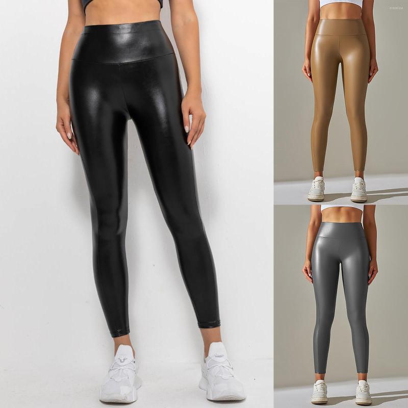 Active Pants PU Leather Leggings High Hip Tight Fashion Stitching Sports Run Fitness Yoga Tall Wide Leg For Women, Black
Active Pants PU Leather Leggings High Hip Tight Fashion Stitching Sports Run Fitness Yoga Tall Wide Leg For Women, Black