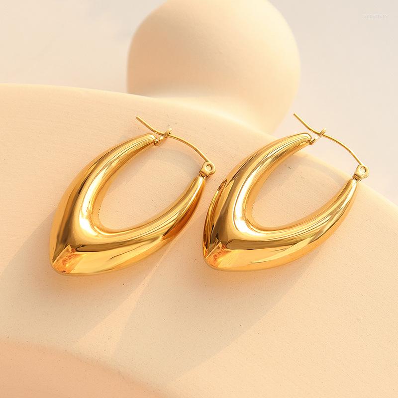 Hoop Earrings Fashion Personality U-Shaped Ladies Temperament Elegant Stainless Steel Trendy Exquisite Wedding Gift
