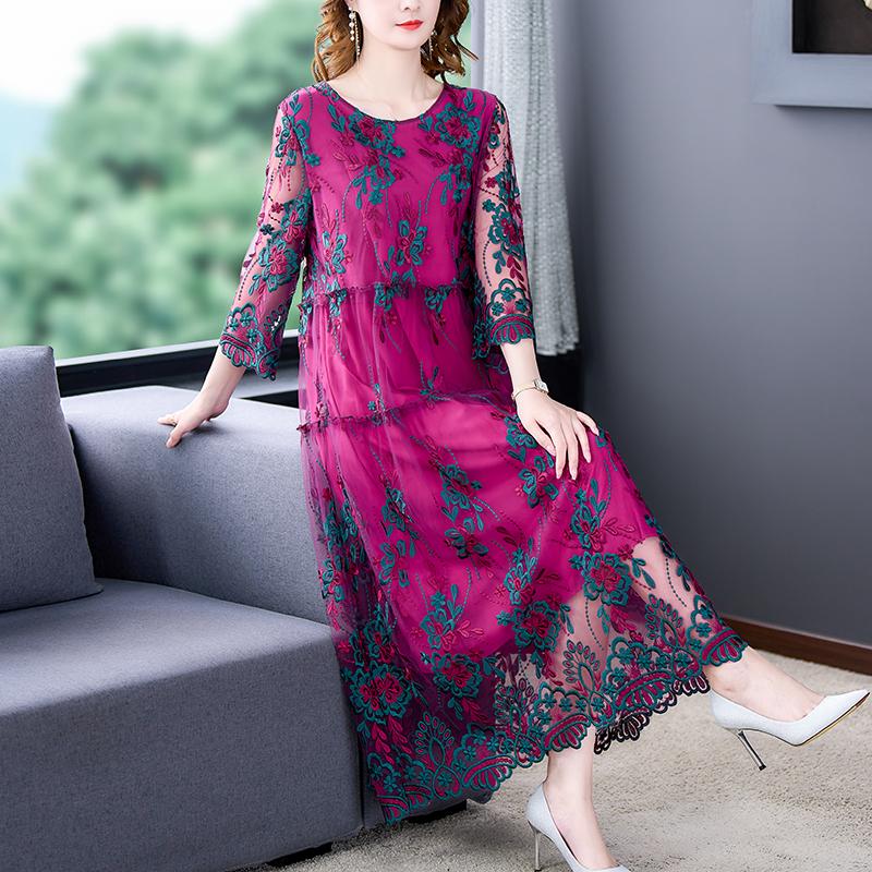 Dresses 2022 Women Spring Summer Dress Retro Court Style Embroidered High Dress Round Neck Slim Fashion Dress Feminine Dress, Blue
Dresses 2022 Women Spring Summer Dress Retro Court Style Embroidered High Dress Round Neck Slim Fashion Dress Feminine Dress, Blue
