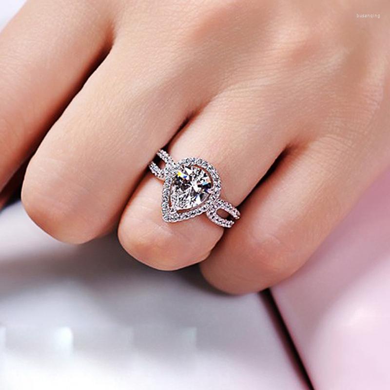Wedding Rings Romantic Pear Cut White Cubic Zirconia For Women Engagement Jewelry Fashion Finger Ring Bridal Gift
Wedding Rings Romantic Pear Cut White Cubic Zirconia For Women Engagement Jewelry Fashion Finger Ring Bridal Gift