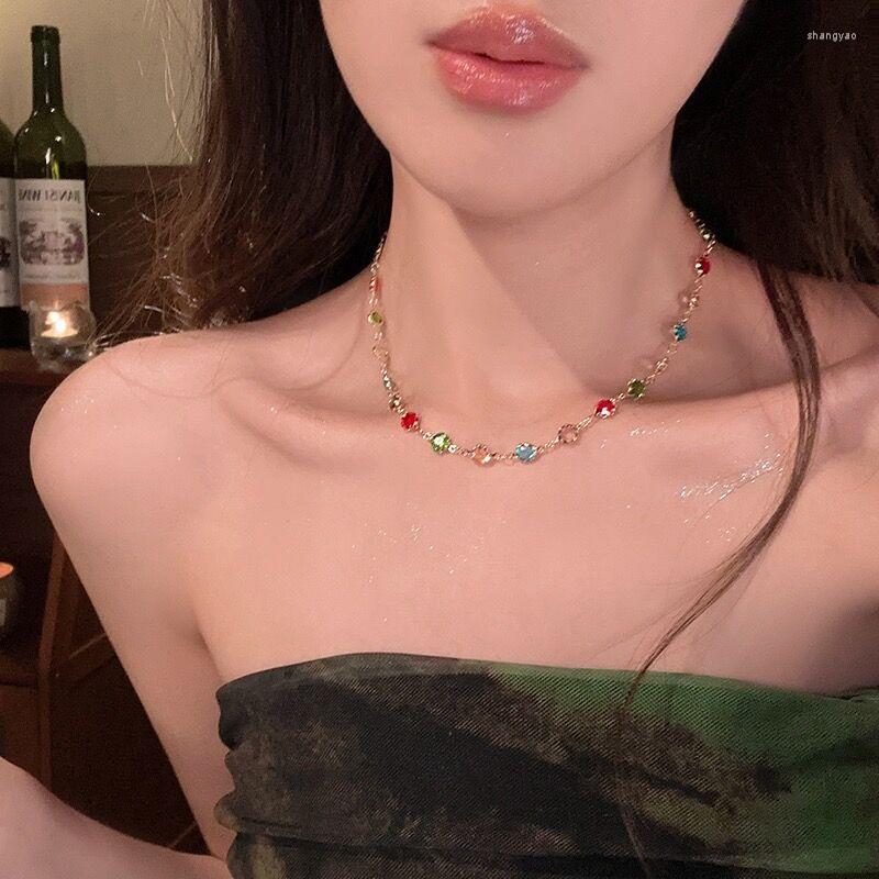 Choker Vintage Colorful Bead Crystal Necklace For Women Summer Charms Clavicle Chain Chokers Handmade Jewelry
Choker Vintage Colorful Bead Crystal Necklace For Women Summer Charms Clavicle Chain Chokers Handmade Jewelry