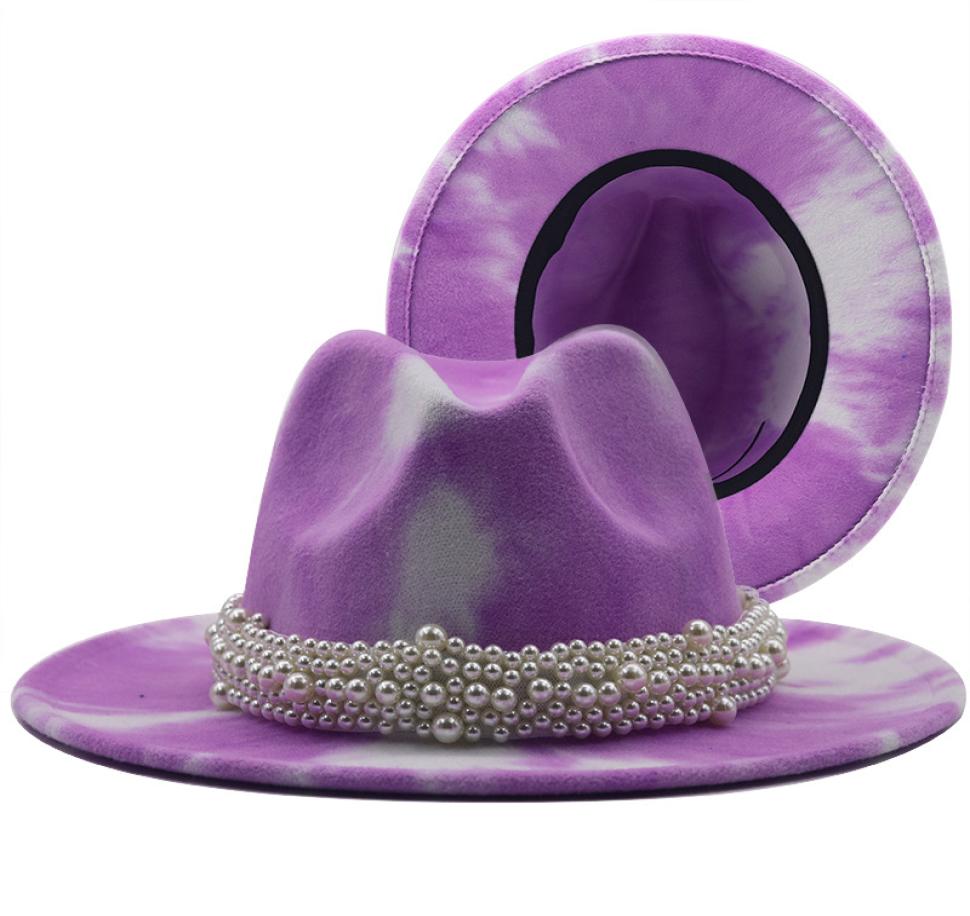 2021 Tie Dye Wool Felt Jazz Fedora Hats Casual Men Women Leather Pearl Ribbon White Pink Yellow Panama Trilby Formal Party Caps3789455, Red
2021 Tie Dye Wool Felt Jazz Fedora Hats Casual Men Women Leather Pearl Ribbon White Pink Yellow Panama Trilby Formal Party Caps3789455, Red