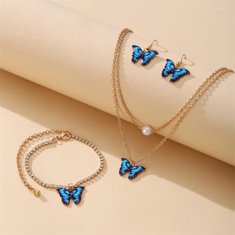 Pendant Necklaces Cross Border Fashion Selling Butterfly Jewelry Set Of 3 Creative Earrings Necklac Bracelet Combination For Women
Pendant Necklaces Cross Border Fashion Selling Butterfly Jewelry Set Of 3 Creative Earrings Necklac Bracelet Combination For Women