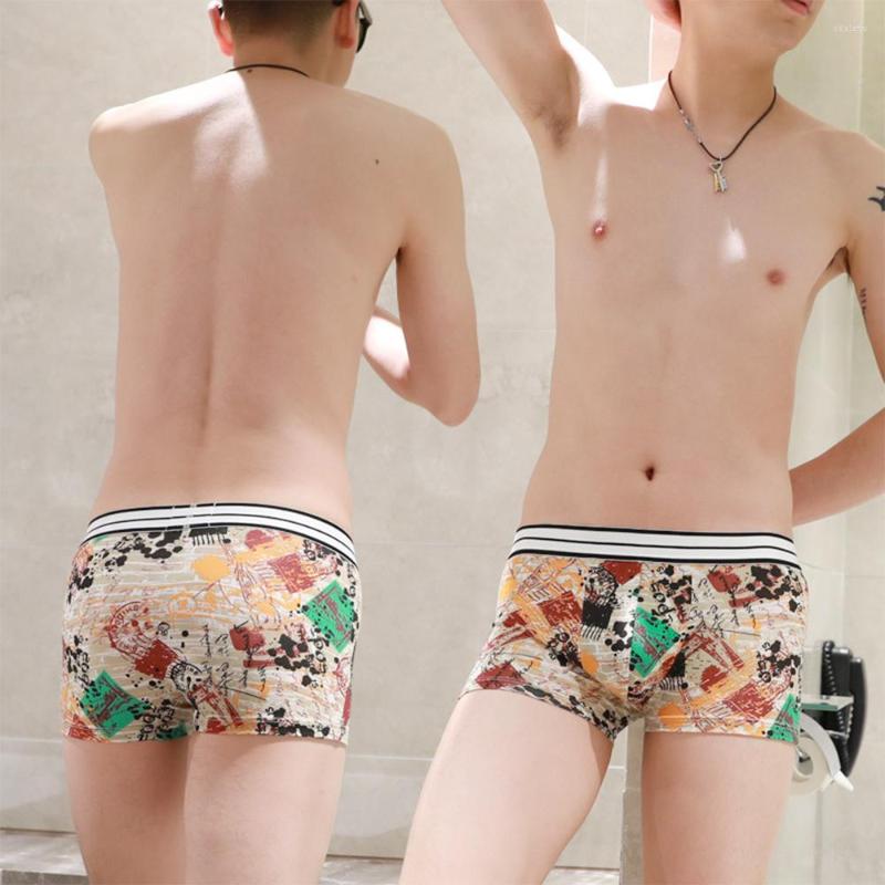 

Underpants Boxer Briefs Mens Print Shorts U Convex Pouch Gays Underwear Boxers Trunks Boxershorts Men's Sexy Lingerie, Khaki