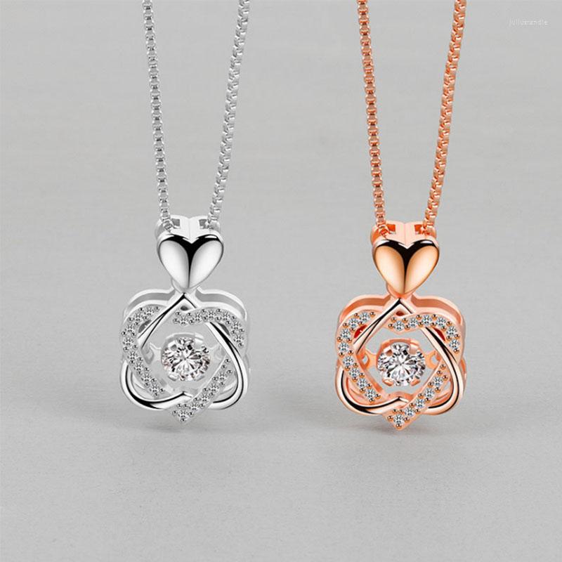 Pendant Necklaces Sam Panda Silver Rose Gold Color Smart Heart Necklace For Women Girl Gift With Crystal Drop
Pendant Necklaces Sam Panda Silver Rose Gold Color Smart Heart Necklace For Women Girl Gift With Crystal Drop