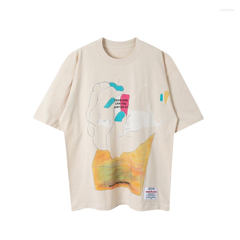 Men's T Shirts 23SS Round Neck Apricot Washed Palm Print Rrr123 Shirt Men Women T-shirts Oversized Rrr-123 Tops Tee Skateboard
Men's T Shirts 23SS Round Neck Apricot Washed Palm Print Rrr123 Shirt Men Women T-shirts Oversized Rrr-123 Tops Tee Skateboard