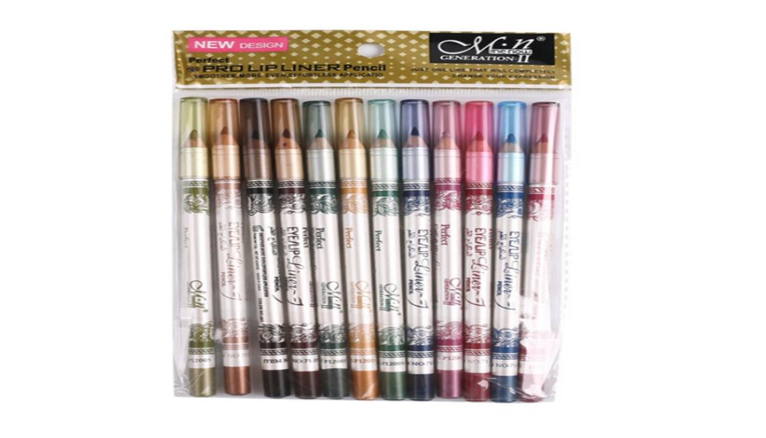 MENOW 12PCSPACK 2 in 1 Colored Eyeliner Pencil 12 Colors Lip Pencil Longlasting Waterproof Makeup Cosmetic Set Eye Liner Eyes Sh8466330, Army green
MENOW 12PCSPACK 2 in 1 Colored Eyeliner Pencil 12 Colors Lip Pencil Longlasting Waterproof Makeup Cosmetic Set Eye Liner Eyes Sh8466330, Army green