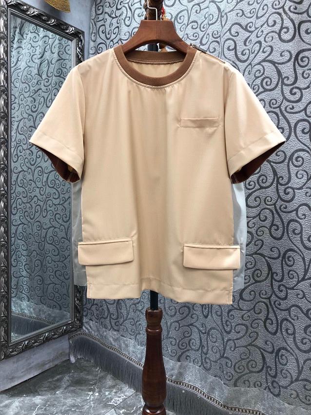 Women' T Shirts 2023 Women' Fashion Short-sleeved Casual Splicing Straight Profile Loose And Thin T-shirt Top 0312
Women' T Shirts 2023 Women' Fashion Short-sleeved Casual Splicing Straight Profile Loose And Thin T-shirt Top 0312