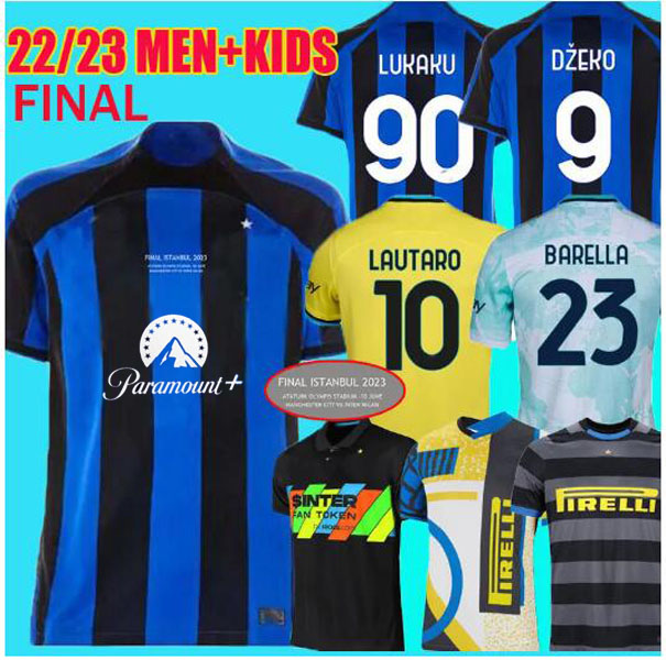 22 23 24 LUKAKU Soccer Jerseys FINAL Kid Kit Maillot de DZEKO LAUTARO BARELLA 2023 Maglie Football Shirt Child SECURE PARAMOUNT Kvaratskhelia Special Inters Milans, Player version home
22 23 24 LUKAKU Soccer Jerseys FINAL Kid Kit Maillot de DZEKO LAUTARO BARELLA 2023 Maglie Football Shirt Child SECURE PARAMOUNT Kvaratskhelia Special Inters Milans, Player version home