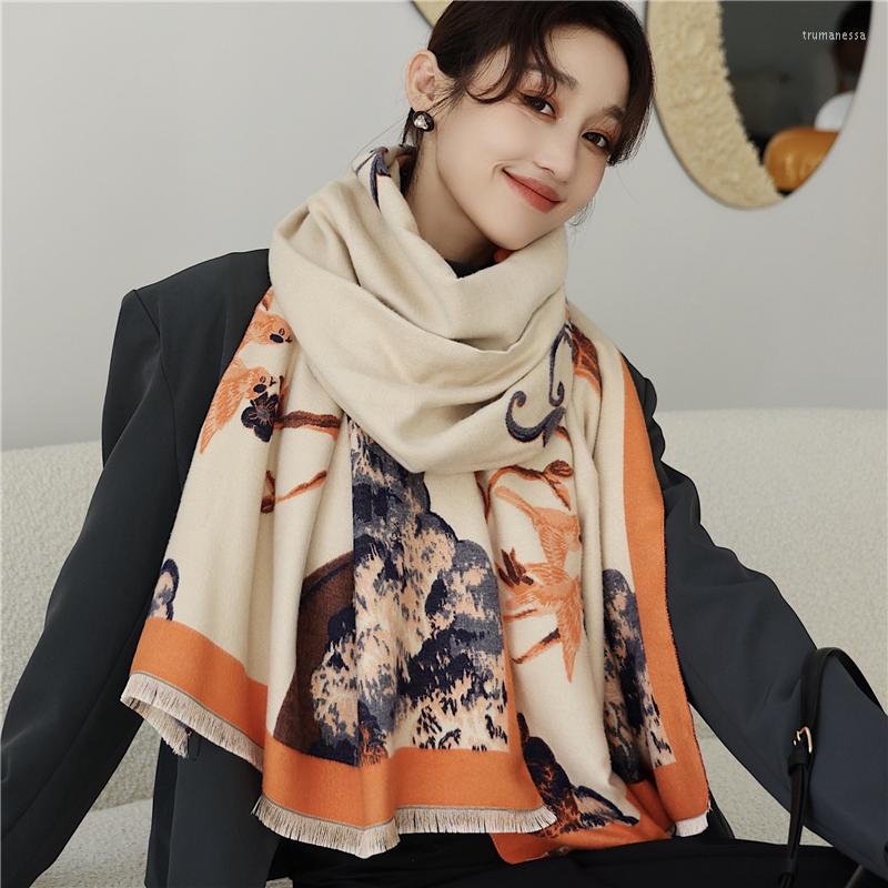 Scarves Winter Print Thick Scarf Women Warm Pashmina Shawls Cashmere Fashion Blanket Wraps Female Bufanda Stoles 2023
Scarves Winter Print Thick Scarf Women Warm Pashmina Shawls Cashmere Fashion Blanket Wraps Female Bufanda Stoles 2023