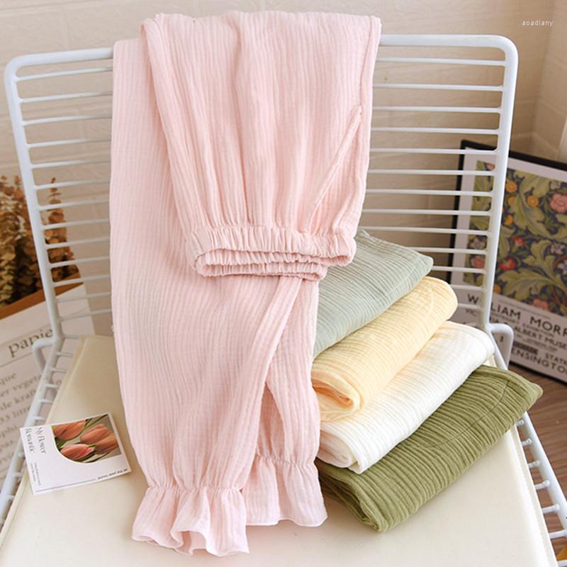 Women's Sleepwear Female Pantalones Candy Solid Color Pajamas Pants For Women Spring Autumn Trousers Pure Cotton Gauze Loose Home Pant, Pink
Women's Sleepwear Female Pantalones Candy Solid Color Pajamas Pants For Women Spring Autumn Trousers Pure Cotton Gauze Loose Home Pant, Pink