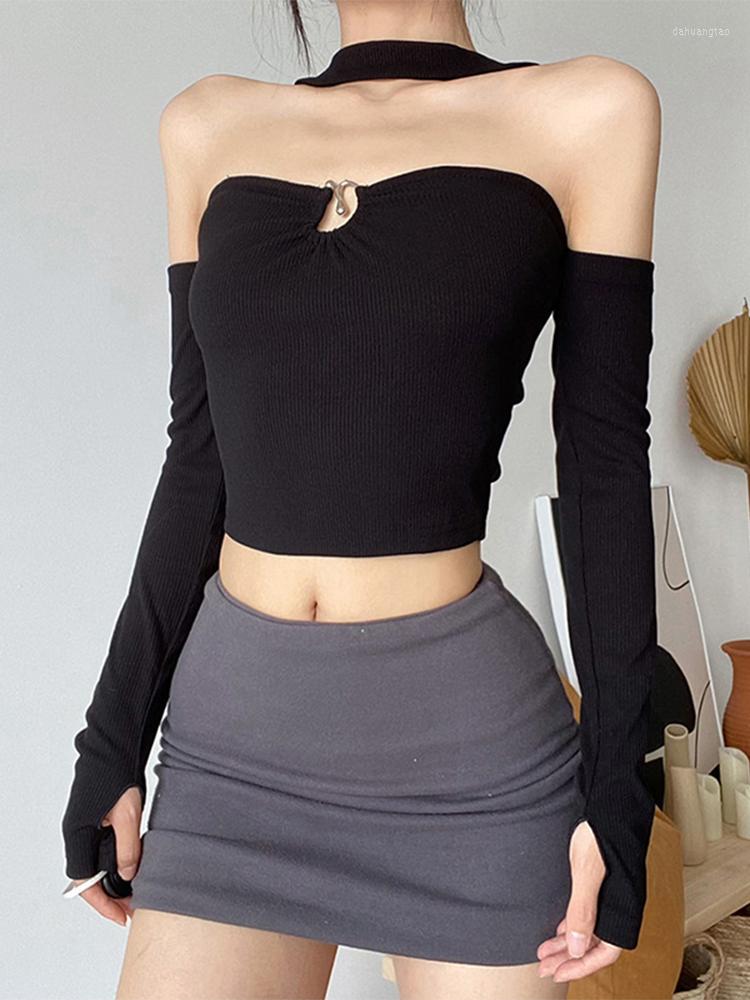 Women's T Shirts SEASONS Bodycon Halter Women T-shirts Gothic Grunge Casual Backless Sexy Crop Tops Punk Long Sleeve Off Shoulder Tee, Brown
Women's T Shirts SEASONS Bodycon Halter Women T-shirts Gothic Grunge Casual Backless Sexy Crop Tops Punk Long Sleeve Off Shoulder Tee, Brown