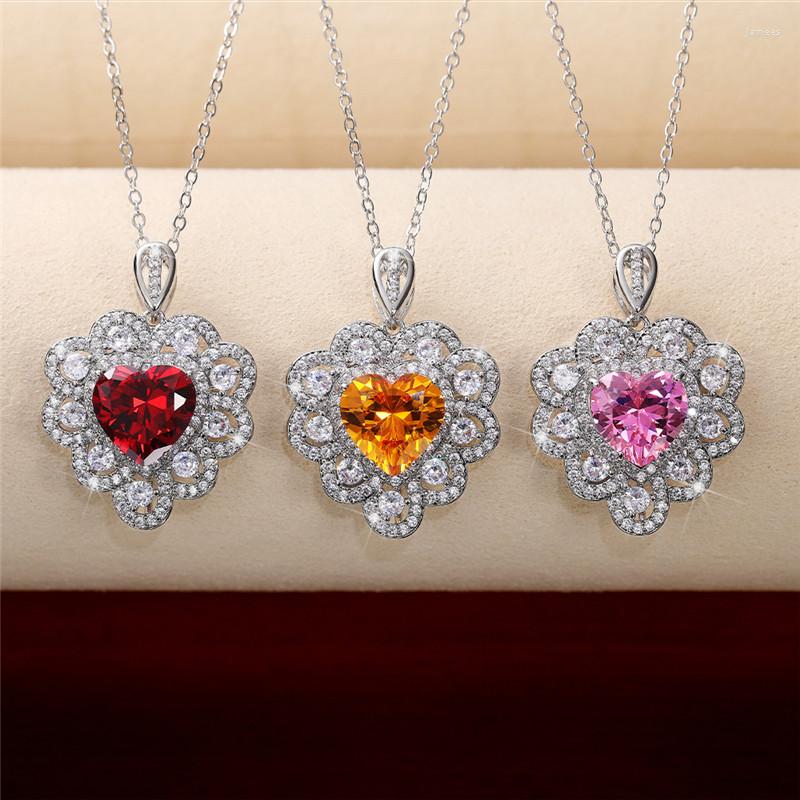 Pendant Necklaces Huitan Gorgeous Love Necklace For Women Engagement Wedding Romantic Bridal Accessories Birthday Gift Trendy Jewelry
Pendant Necklaces Huitan Gorgeous Love Necklace For Women Engagement Wedding Romantic Bridal Accessories Birthday Gift Trendy Jewelry