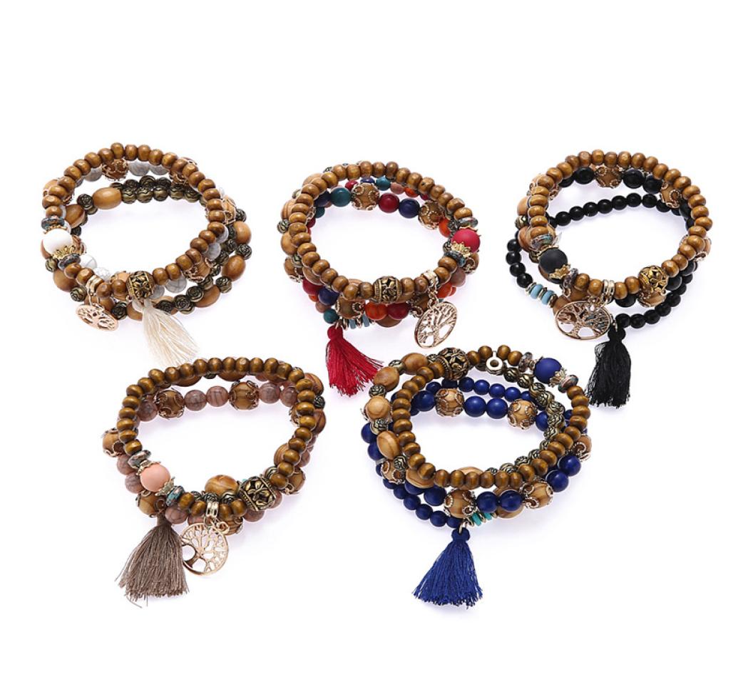 5 Styles New Bohemian Beach Multilayer Wood Beads Tassel Tree Of Life Charm Bracelets Bangles For Women Gift Wrist Mala Bracelet9787229
5 Styles New Bohemian Beach Multilayer Wood Beads Tassel Tree Of Life Charm Bracelets Bangles For Women Gift Wrist Mala Bracelet9787229
